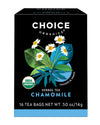 Choice Organics - Organic Chamomile Tea (1 Pack) - Compostable - Caffeine Free - 16 Organic Herbal Tea Bags