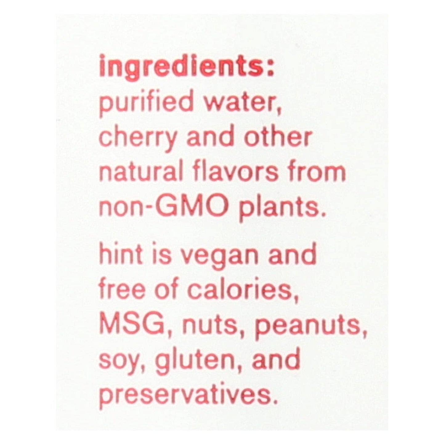 Hint Water Cherry - Pack of 12 Bottles - 16 fl oz Each - Plastic