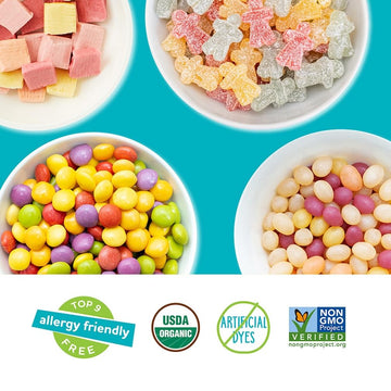Yumearth Organic Variety Box - Jelly Beans, Giggles, Chewys, Sour Littles - Allergy Friendly (Top 9 Free), No Artificial Dyes Or