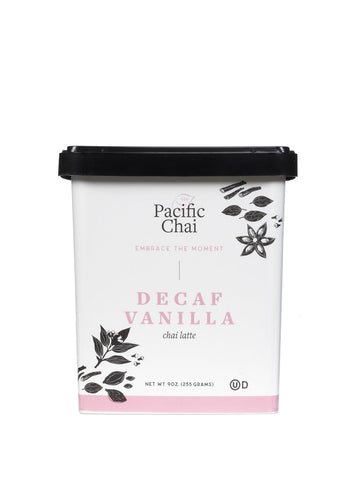 Pacific Chai Decaf Vanilla Chai Latte Mix, Instant Dry Beverage, Gluten Free, Kosher, 9 Ounce (Pack of 6)