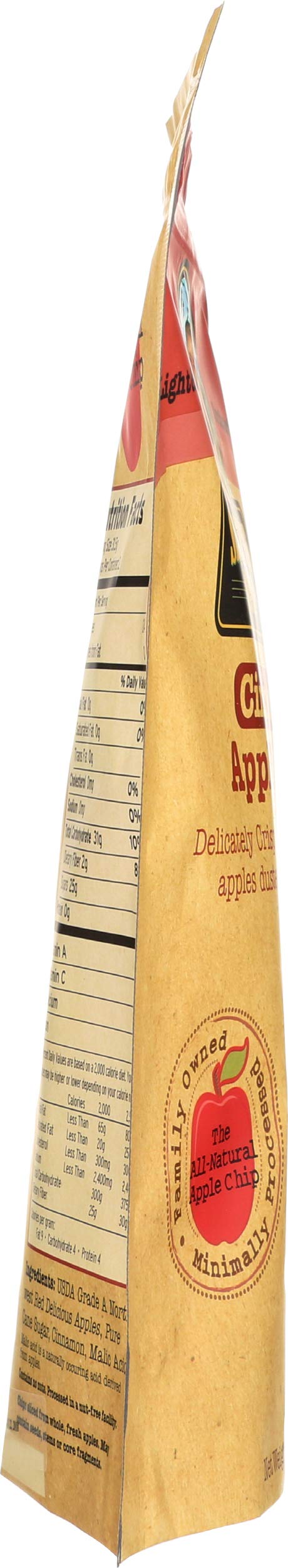 Sisters Fruit Company Apple Chips, Cinnamon Flavor, Gluten-Free, Fat-Free, 2.25 OZ Bags, All Natural, Pack of 6