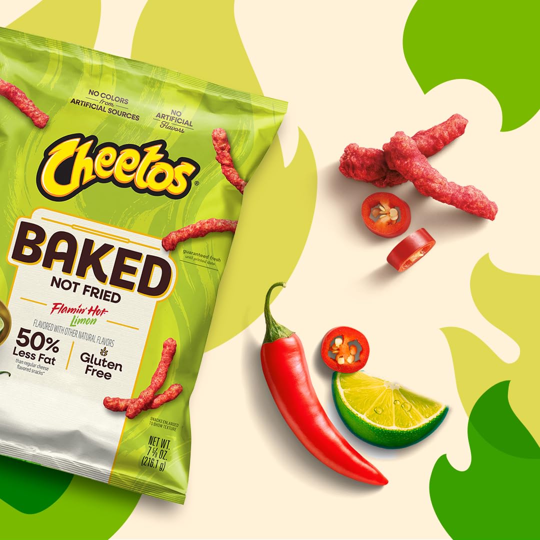 Baked Cheetos Crunchy Flaming Hot Limon, 7.625 Oz