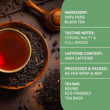 Handpick, Irish Breakfast Black Tea Bags (100 Count) Gluten-Free, Non-Gmo | Strong, Robust & Bold Flavor | Round Eco-Conscious T