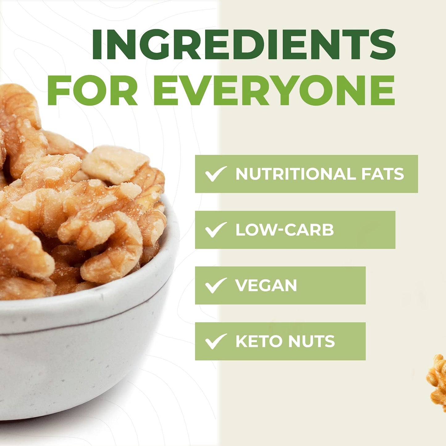 Beyond Nature Organic Raw Walnuts - Unsalted 3 Pound (48 oz) Vacuum Sealed, Non GMO, No Salt, Low Carb, Keto Friendly & Vegan Sn