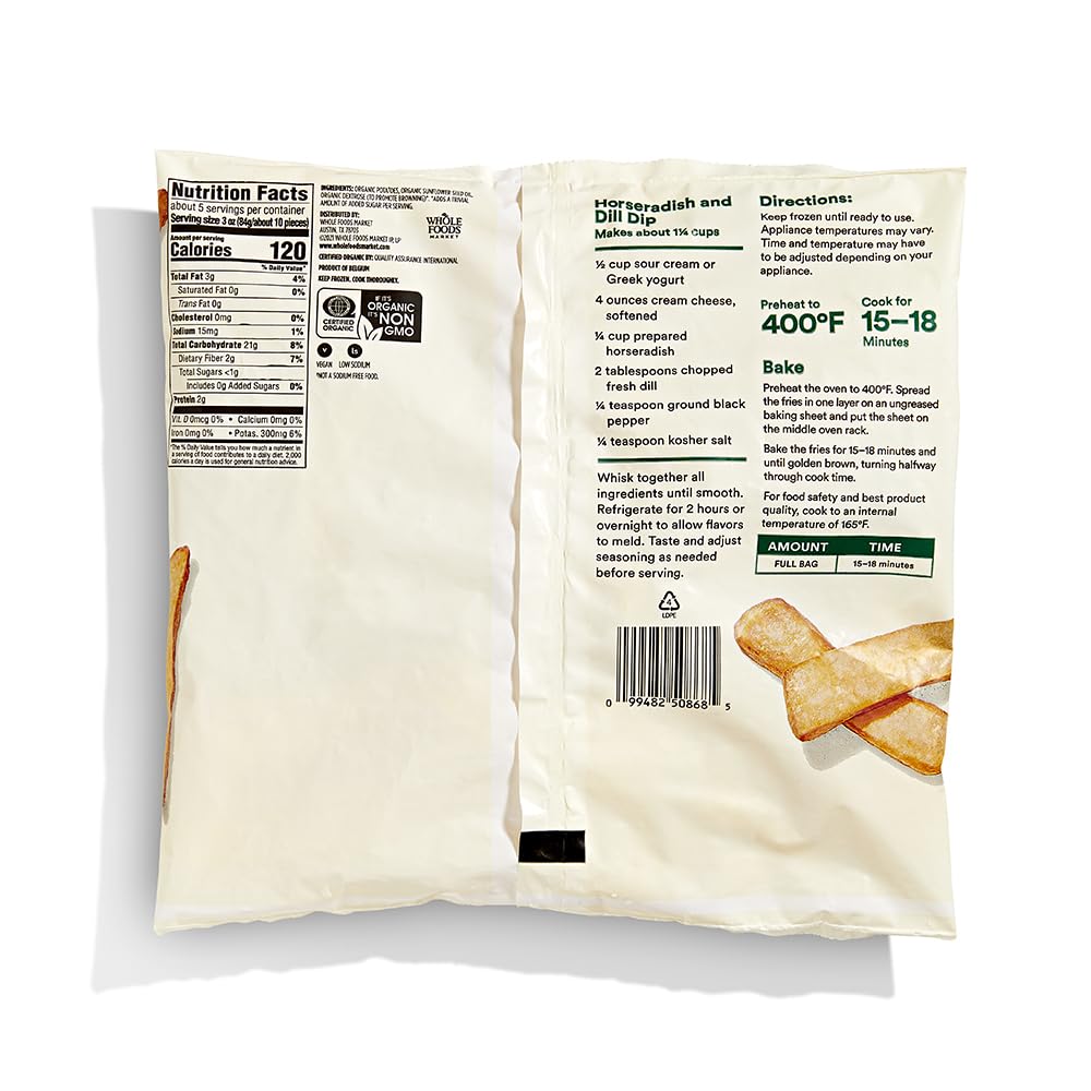 365 By Whole Foods Market, Organic Steak Cut Fries, 16 Ounce