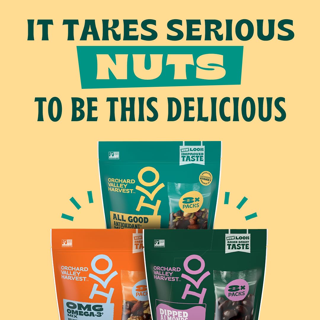 Orchard Valley Harvest Go-Go Keto Mix, 1.85 oz., Pack of 14 - Low Carb Snack, Healthy Keto-Friendly Trail Mix