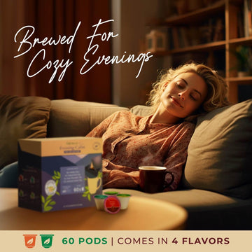 Gya Tea Co Evening Calm Tea Pod Collection Gift Set - 60 Count Assorted Flavors