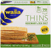 Wasa Flatbread Thins Crackers, Rosemary And Sea Salt, 6.7 Ounce