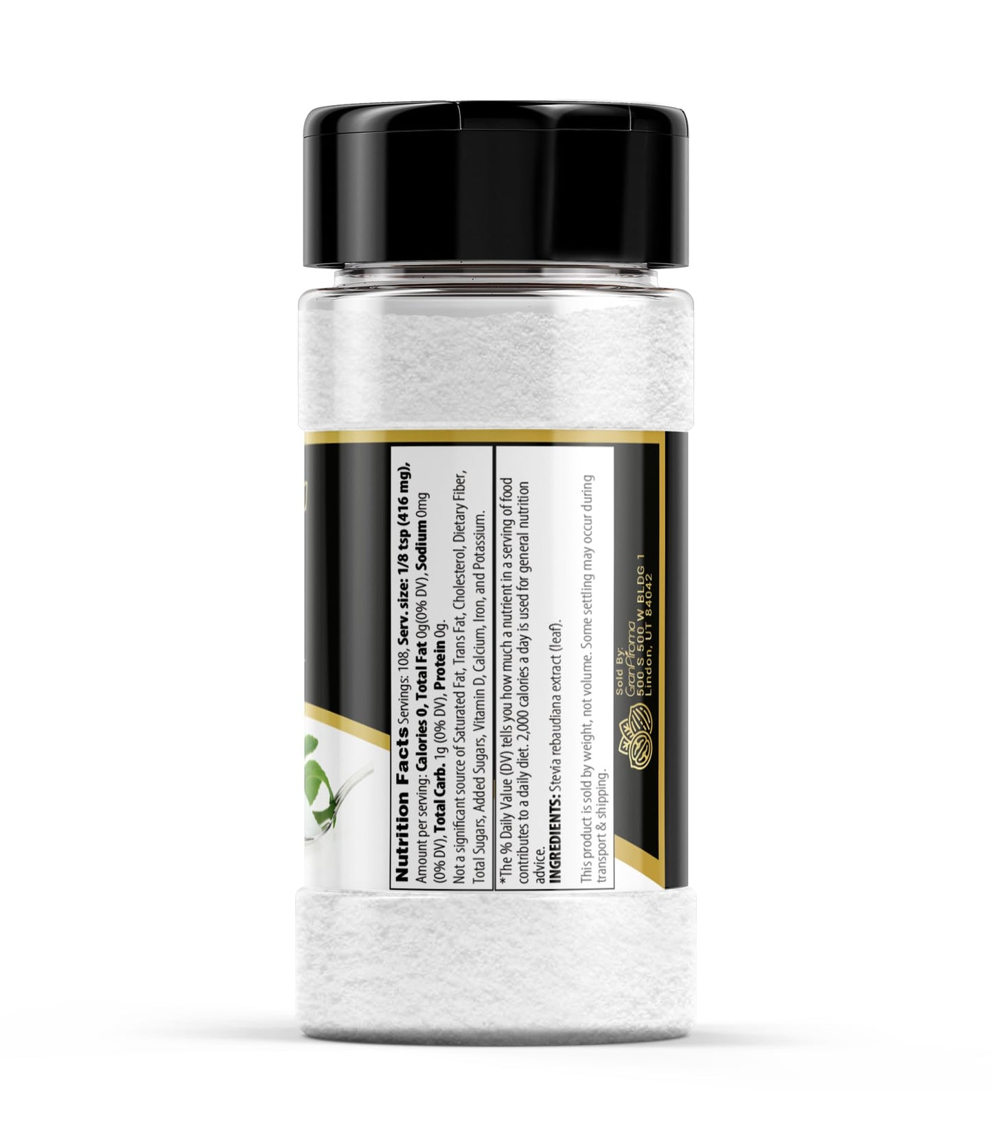 GranAroma Stevia Sweetener Powder, Versatile for Beverages & Goods, 1.6 Ounce
