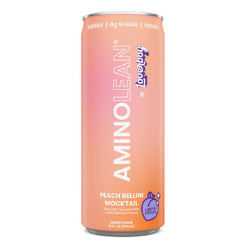 RSP NUTRITION AminoLean Energy Drink – Sugar Free, Natural Caffeine, Vegan Amino Acids, 12 oz, Pack of 12
