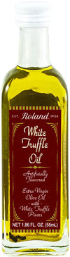 Roland Foods White Truffle Oil, Extra Virgin Olive Oil With White Truffle Pieces, Specialty Imported Food, 1.86 Ounce Bottle, Pack Of 2