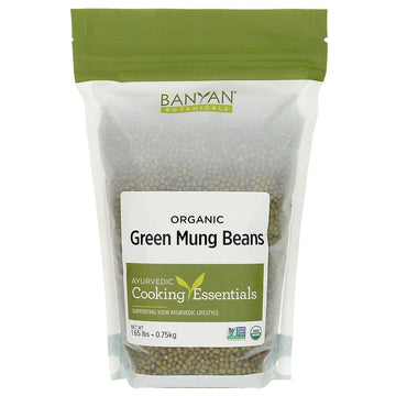 Banyan Botanicals Green Mung Beans - Usda Organic - Non Gmo - For Soups, Sprouts, & Easy Digestion 1.65 Lb