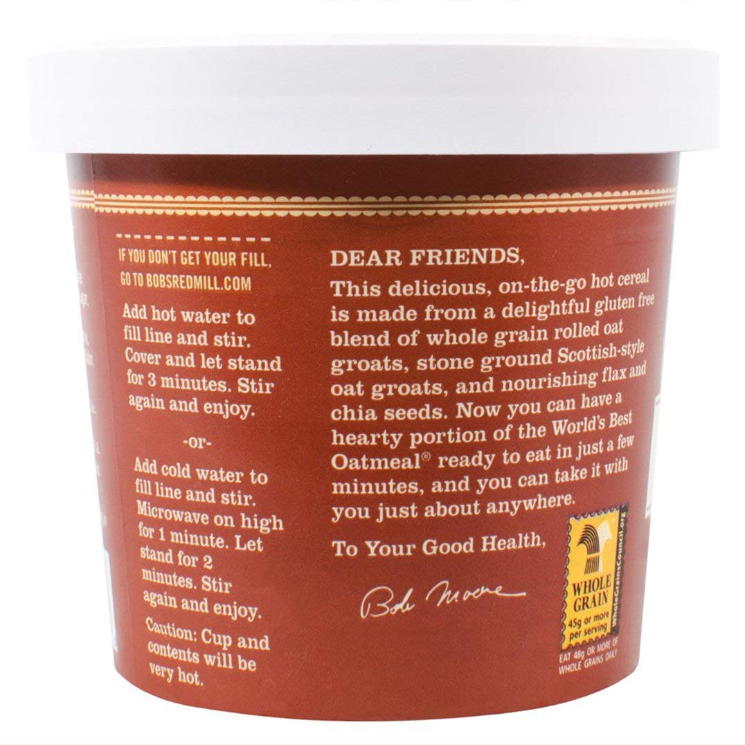 Bob's Red Mill Gluten Free Oatmeal Cup, Brown Sugar & Maple (Single)