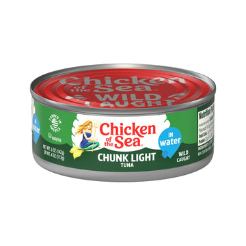 Chicken of the Sea Chunk Light Tuna in Water, 5 Ounce Cans (Pack of 24), Wild Caught Canned Tuna