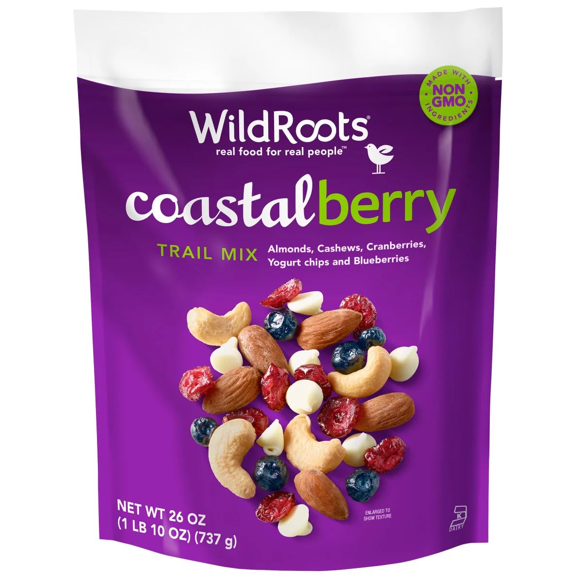 Wild Roots ~ 100% Natural Trail Mix Coastal Berry Blend ~ 26 oz ~ NON-GMO ~ Resealable Bag ~ Pack of 1