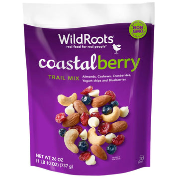Wild Roots ~ 100% Natural Trail Mix Coastal Berry Blend ~ 26 oz ~ NON-GMO ~ Resealable Bag ~ Pack of 1