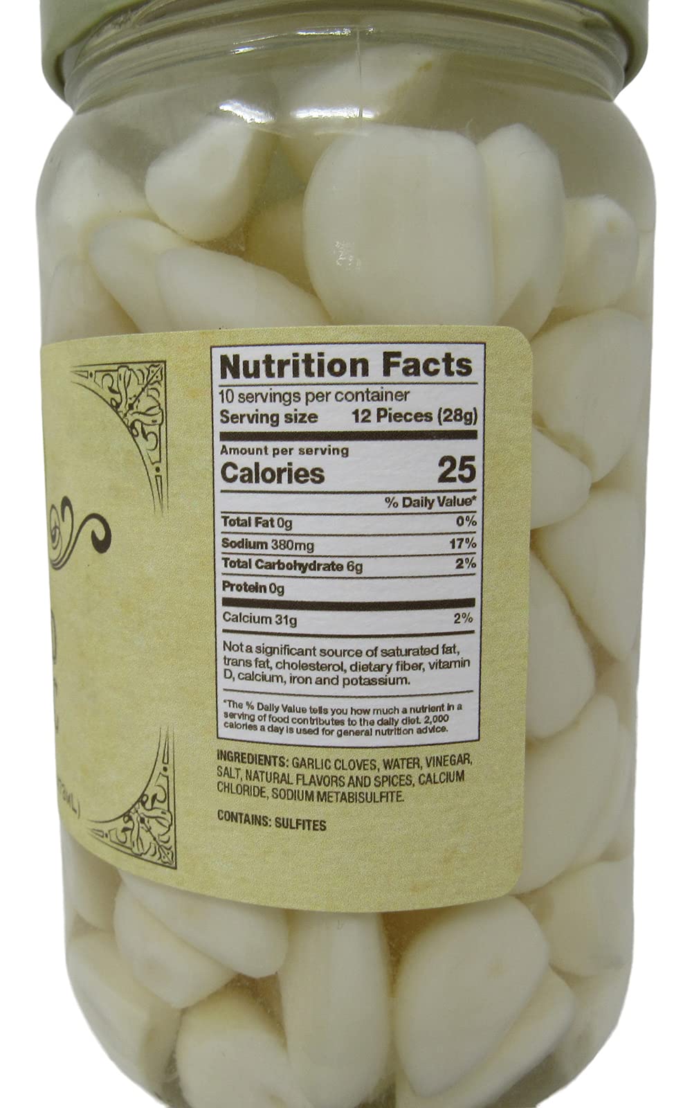 Buc-Ees Pickled Garlic In A Resealable Jar Gluten Free No High Fructose Corn Syrup 16 Fl Ounces
