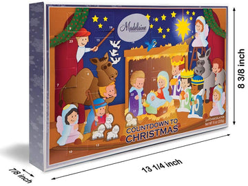 THE MADELAINE CHOCOLATE COMPANY Advent Calendar - 24 Milk Chocolates - 8oz - 2 Pack
