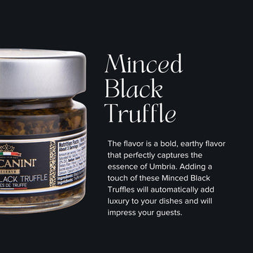 Tuscanini Reserve Minced Black Truffle In Extra Virgin Olive Oil , 2.82Oz | Product Of Italy | Minced Italian Truffle Mushrooms