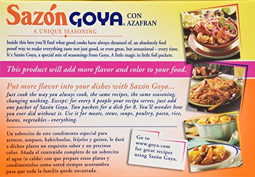Goya Saz  N Seasoning With Azafran, 3.52 Oz Box-Pack Of 3