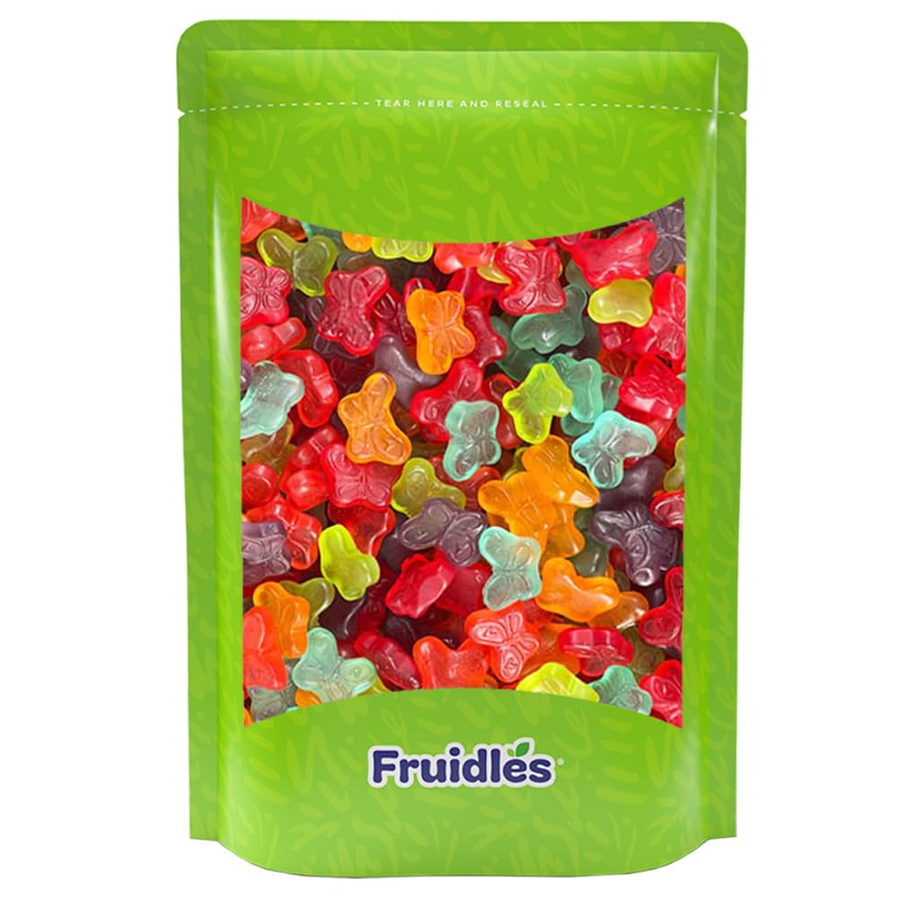 Fruidles Mini Butterflies Gummy Candy, Assorted Fruit Flavors, Allergy Friendly, Non-GMO, 2 Pound Pack