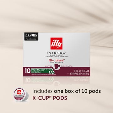 Illy Coffee K Cups - Coffee Pods For Keurig Coffee Maker - Intenso Dark Roast - Notes Of Cocoa & Dried Fruit - Bold, Flavorful &