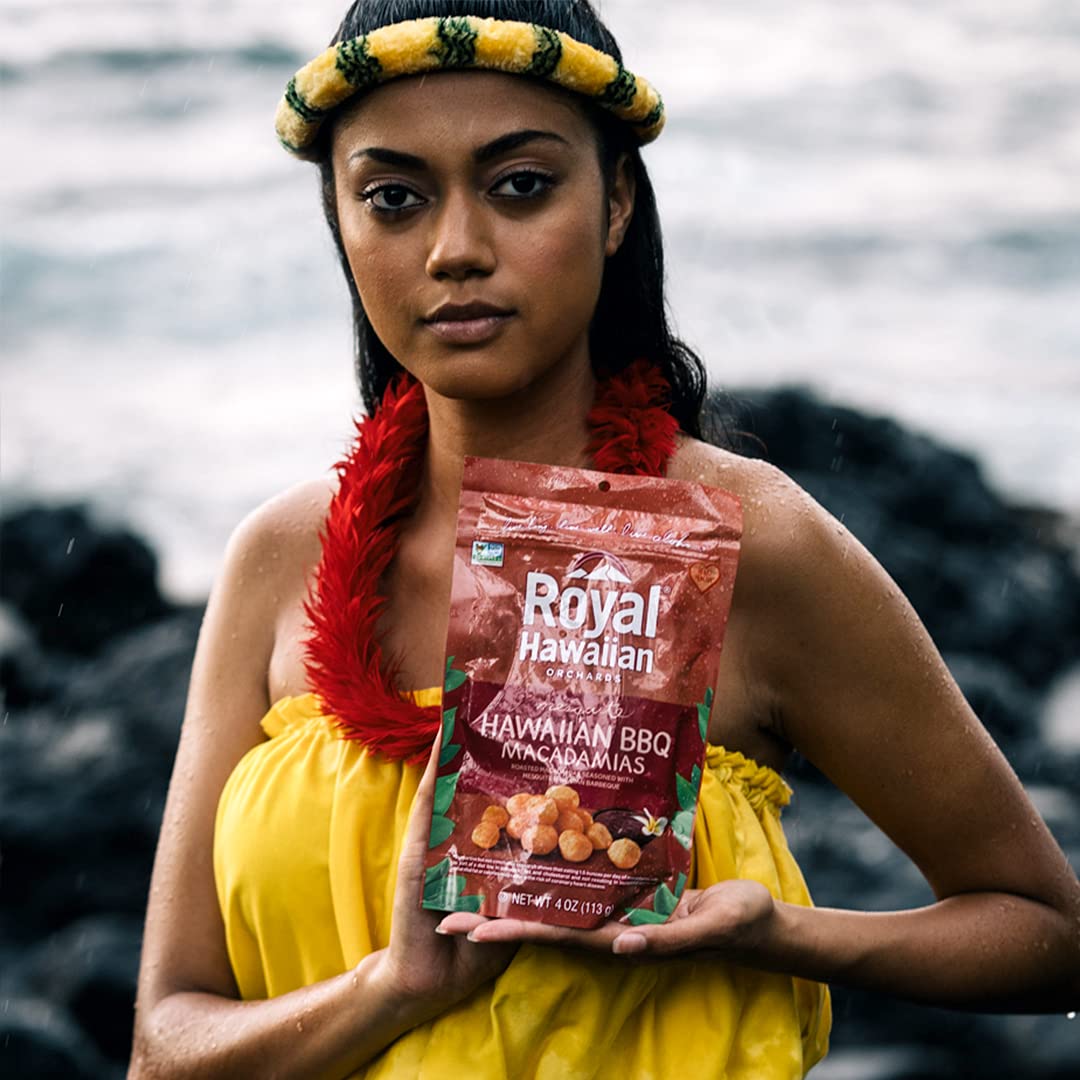Royal Hawaiian Orchards Macadamia Nuts, Mesquite Hawaiian Bbq, 4Oz (Pack Of 6)