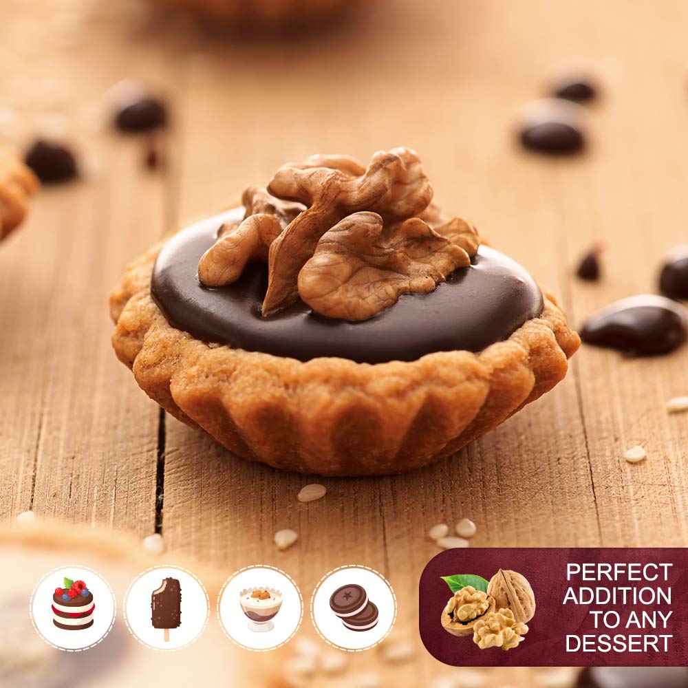 California Raw Walnuts- 4 Pounds, Resealable Package-Fresh, No Shell, Unsalted-All Natural Dry Halves And Chopped Pieces-For Sna