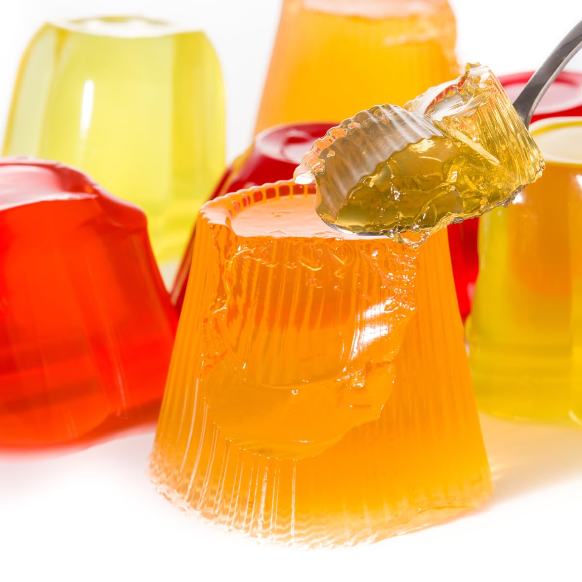 Gelatin Variety Pack, 6 Flavored Instant Jelly Dessert Mix, Blue Berry, Strawberry, Raspberry, Lemon, Orange and Lime (3oz/Pack