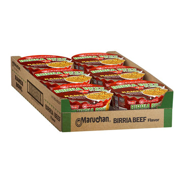 Maruchan Bowl Birria Beef, Microwaveable Ramen Soup Mix, 3.39 Oz, 6 Count