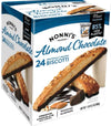 Nonnis Almond Chocolate Biscotti - Dark Chocolate Dipped, 24 Count, Individually Wrapped, 15.9 x 15.2 x 20.7 cm