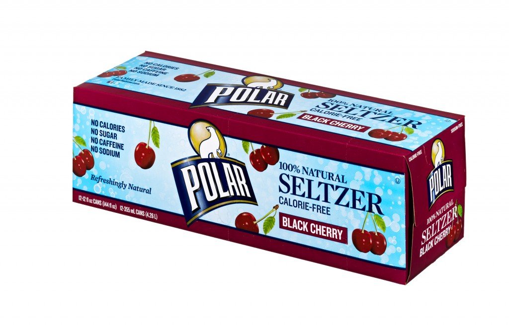 POLAR Black Cherry Seltzer - 12 oz Cans, Pack of 24