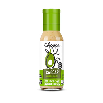 Chosen Foods Avocado Oil-Based Caesar Dressing and Marinade, Keto Diet Friendly, Gluten & Dairy Free, Low-Carb Sauce (8 oz)