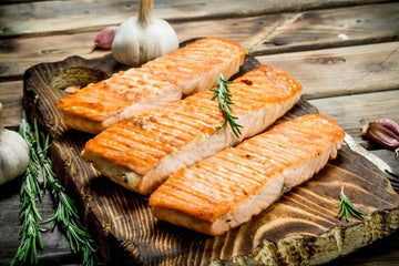 New York Steak & Seafood Set Of Frozen Salmon Filets - Skinless Salmon Fillets Of 8 Oz Each - Omega-Rich Norway Atlantic Salmon
