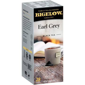 Bigelow Earl Grey Tea Bags 28-Count Box (Pack Of 1) Black Tea Bags With Oil Of Bergamot All Natural Gluten Free Rich In Antioxid