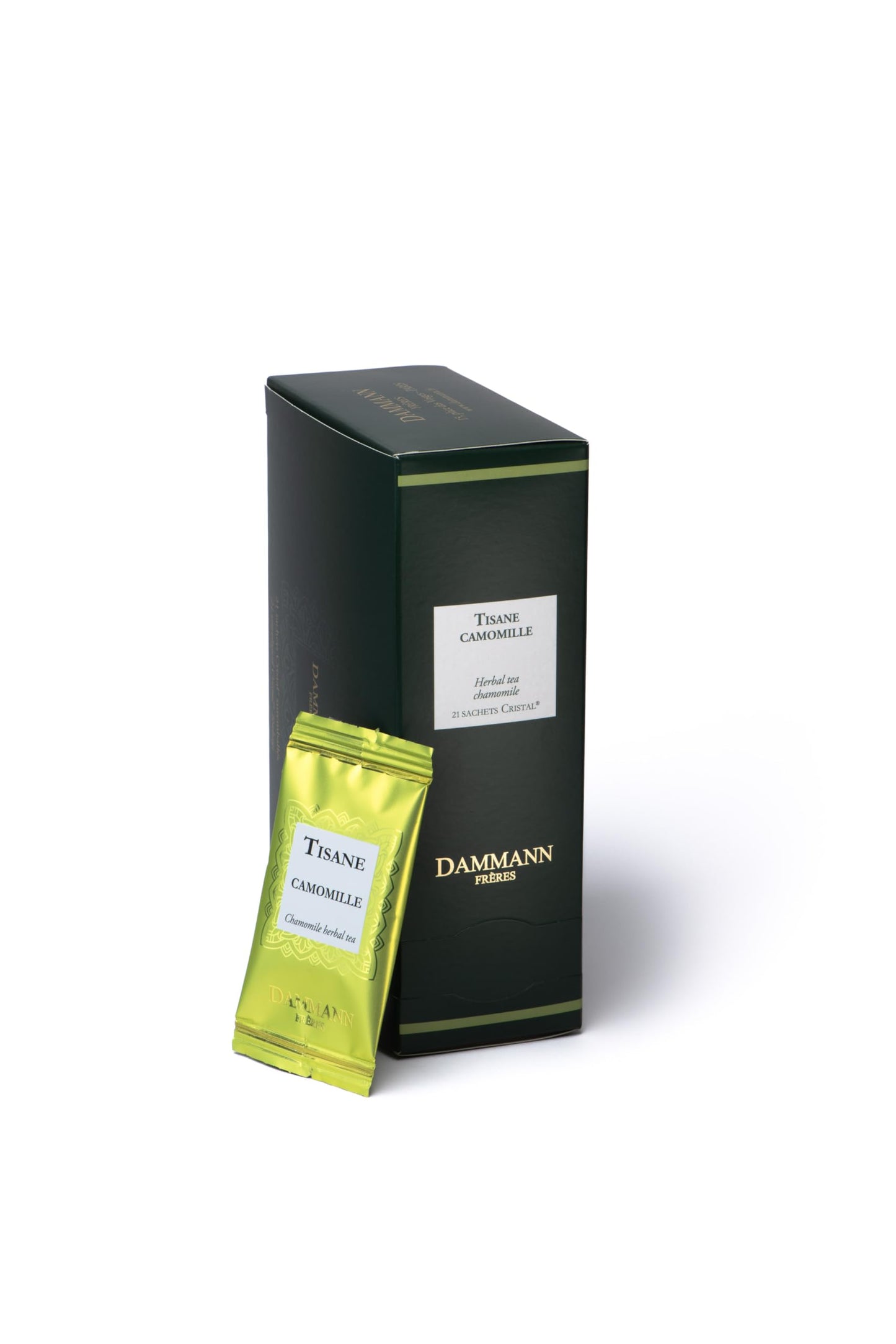 Dammann Freres Sachets Chamomile Tea Bags Top-Grade Gourmet French Herbal Tea Indiviudally Wrapped 21 Count (Single Pack)