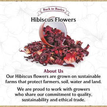 Hibiscus Tea Flowers - 1 Pound Resealable Bag - All Natural, Agua De Jamaica Leaves- Sun Dried Hibiscus- For Hot Or Cold Brew Te