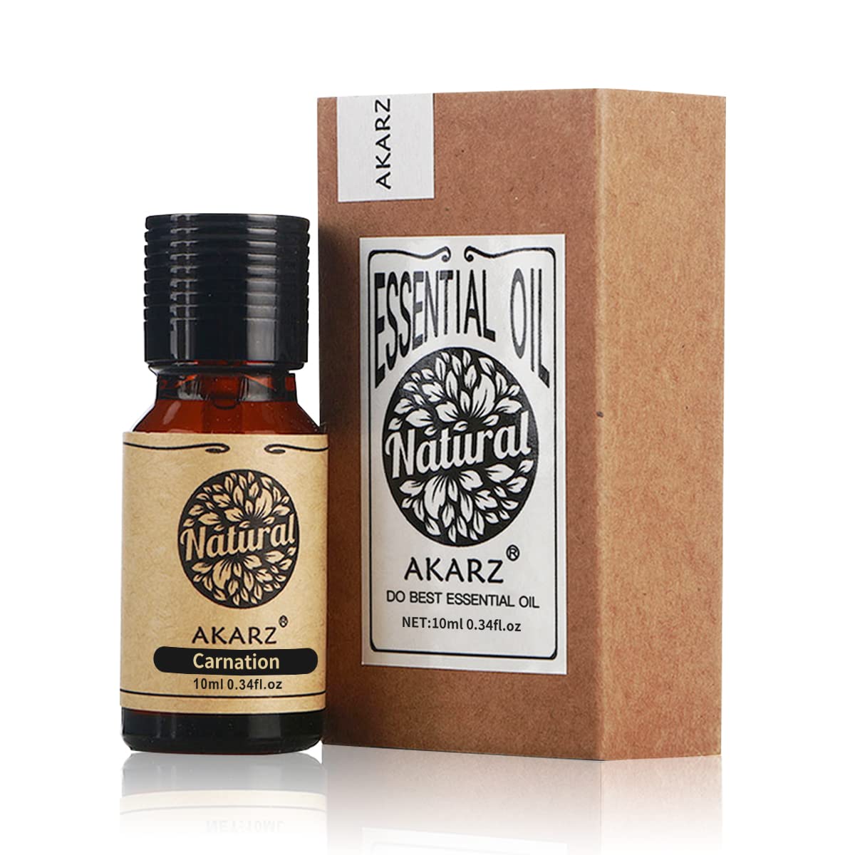 Akarz Carnation Essential Oil Natural Organic Pure Carnation Oil For Skin Body Hair Care,Diffuser, Candle,Soap,Making, Diy,Massa