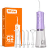 Bitvae Cordless Water Dental Flosser For Teeth, Portable 300Ml Water Teeth Cleaner Picks, 3 Cleaning Modes 6 Jet Tips, Water Den
