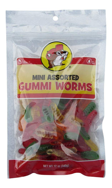 Buc-ee's Gummi Worms Candy in a Resealable Bag, 12 Ounces