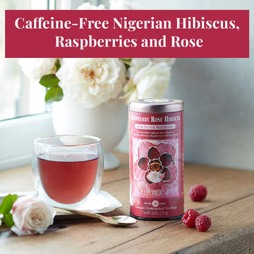 The Republic of Tea Raspberry Rose Hibiscus Herb Tea, 36 Tea Bags, Refill Pack