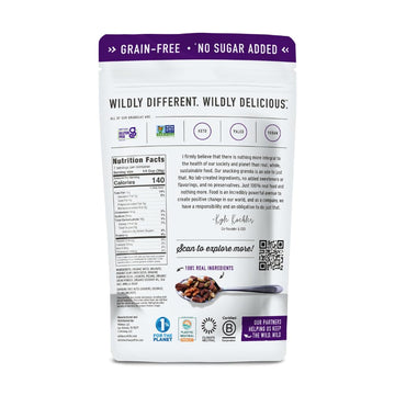 Wildway Keto Granola | Dark Chocolate Sea Salt | Grain-Free Certified Gluten-Free Cereal | Vegan, Low Carb | No Sugar Added | Pa