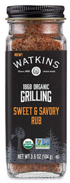 Watkins Organic Grilling Rub, Non-GMO, Kosher, 3.6 Oz, 1-Pack, Sweet and Savory Flavor