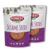 Sunbest Natural Organic Brown Sesame Seeds 32 Oz.(2 Lb) - Usda Organic, Non-Gmo, Vegan, Gluten-Free, Kosher - Fresh & Nutrient-Rich Snack, Topping, Baking - 2-Pack 16 Oz