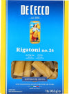 De Cecco Pasta Rigatoni No. 24, 16 Oz