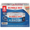 Bumble Bee Solid White Albacore Tuna In Water 5 Oz Can (Pack Of 8) - Wild Caught Tuna - 29G Protein Per Serving - Non-Gmo Project Verified Gluten Free Kosher - Great For Tuna Salad & Recipes