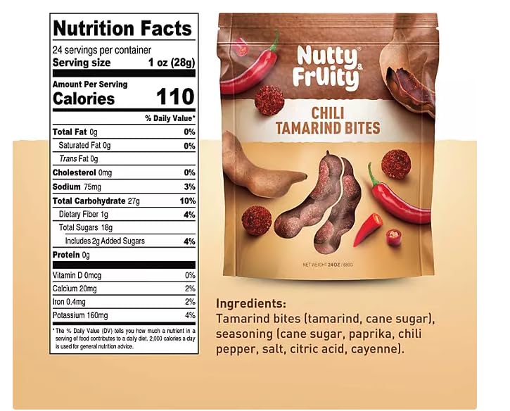 Nutty And Fruity Chili Tamarind Bites, 24 Ounces Of Sweet, Tangy And Spicy Treats