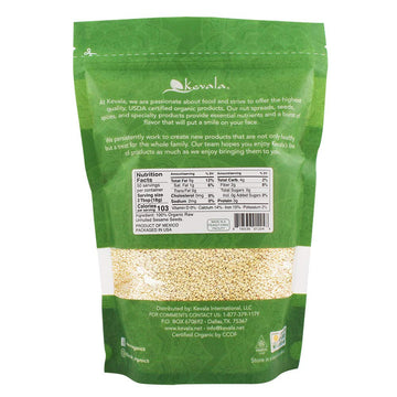 Kevala Raw Sesame Seeds Unhulled - Gluten Free, Vegan Snacks Seasoning, Kosher, Non Gmo, Nutty Accent On Bread And Buns, Salad Topping, Bag, 2 Lb