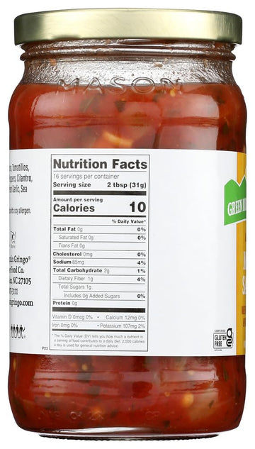 Green Mountain Gringo All Natural Salsas: Mild (Pack of 3) 16 oz Jars