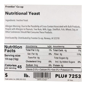 Frontier Nutritional Yeast Flake